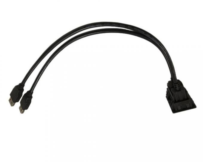 ODM Cable Wire Harnesses Due cavi di estensione USB montatura dash automotive 5