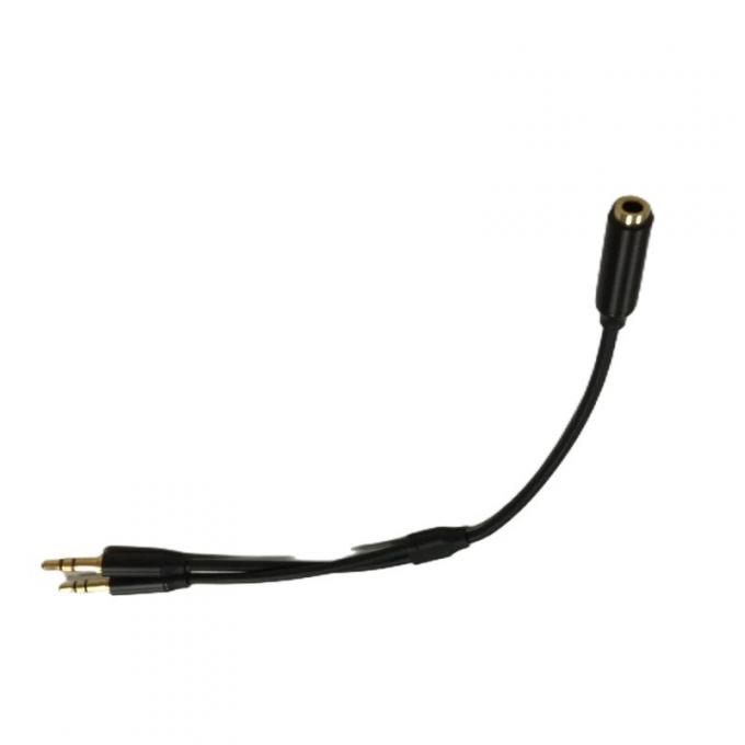 Y Splitter Cable Wire Harnesses Audio Cable Headset 3,5 mm 2 Male Mic Cable 1