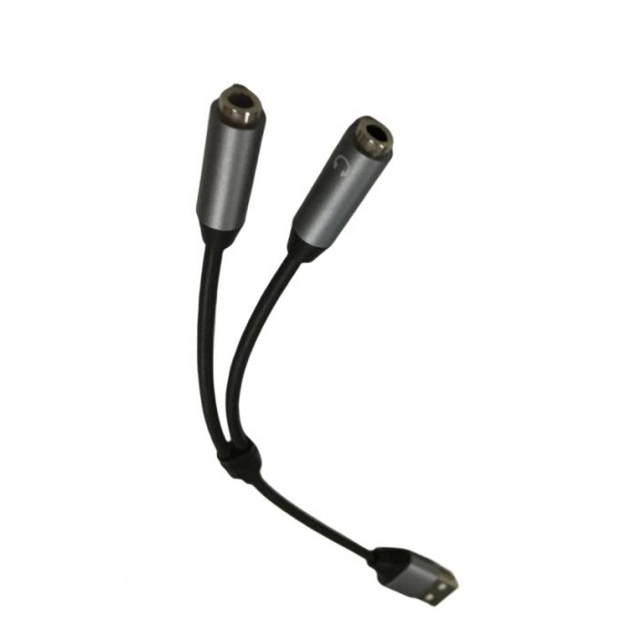 Armatura elettronica OEM Un USB a due Adaptore Jack per cuffie da 3,5 mm 1