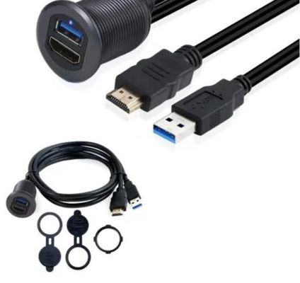 ODM Cable Wire Harnesses Due cavi di estensione USB montatura dash automotive
