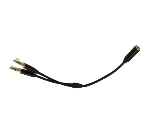 Y Splitter Cable Wire Harnesses Audio Cable Headset 3,5 mm 2 Male Mic Cable