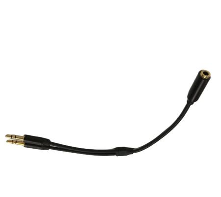 Y Splitter Cable Wire Harnesses Audio Cable Headset 3,5 mm 2 Male Mic Cable