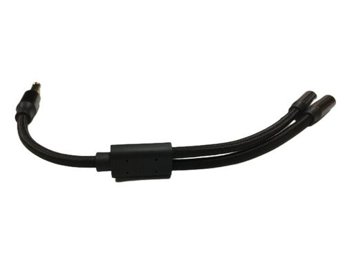 1 / 4 pollice cuffia Splitter Cable Assemblaggio 2 femminile a 1 maschio cavo audio