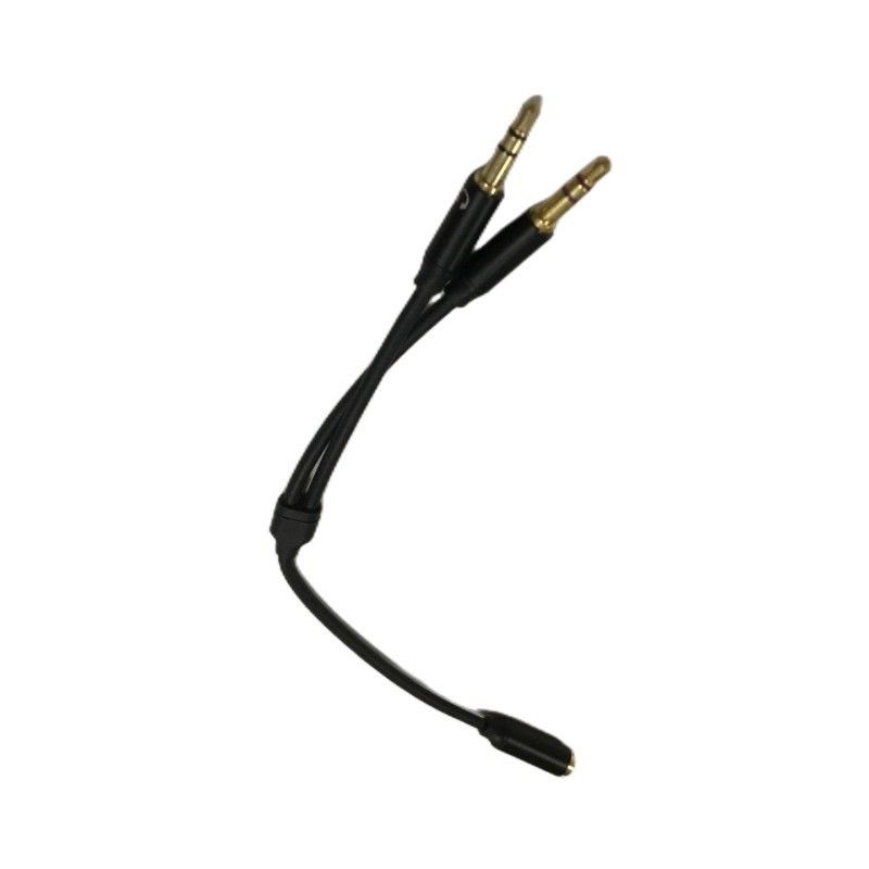 Y Splitter Cable Wire Harnesses Audio Cable Headset 3,5 mm 2 Male Mic Cable